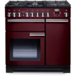 Piano de cuisson gaz FALCON DELUX90 MIXT ROUGE CHROME